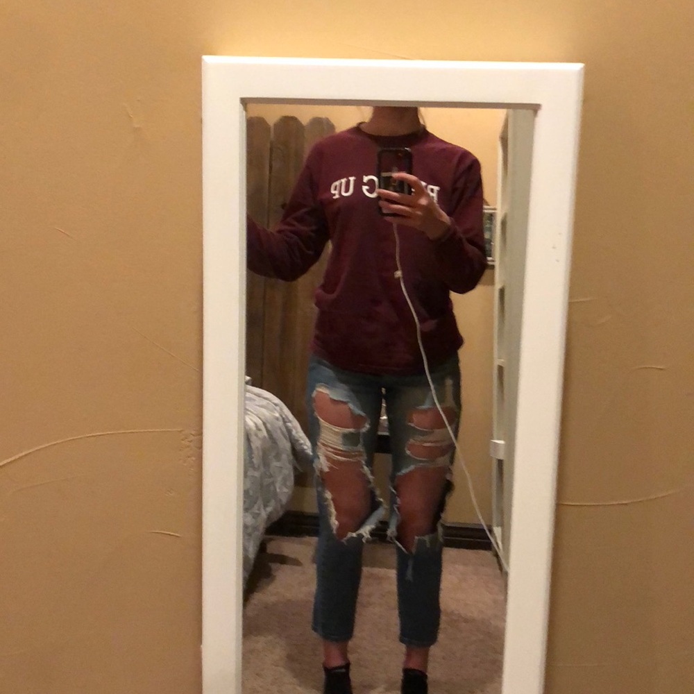 Ripped denim jeans